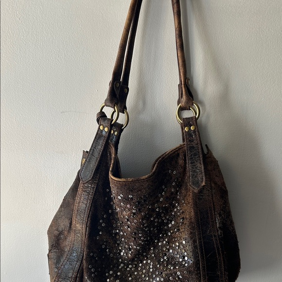 Frye Metallic Brown Sequin Shoulder Bag - Picture 6 of 6